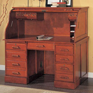 Solid Wood Roll Top Computer Desk 800531(CO)
