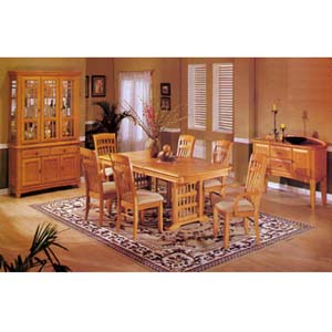 7-Piece Oak Mission Dinette Set 8054 (A)