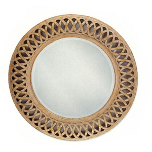 Antique Gold Bevelled Round Mirror 8630 (CO)