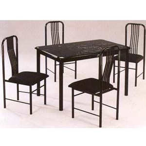 5-Pc Black Dinette Set 895-30A/50A (WD)