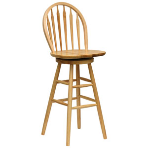 Solid Wood Basics Swivel Bar Stool 89624N(WFFS)