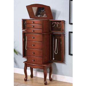 Jewelry Armoire in Warm Brown 900125(COFS50)