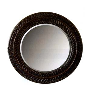 Wall Mirror in Antique Dark Brown Finish 900278 (CO)