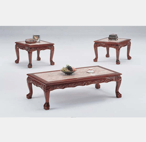 3 Pc Square Coffee Marble in Lay Set  A4819 (YL)