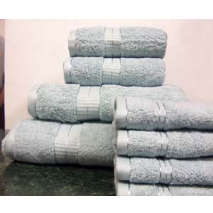 8PC. Set Aqua Egyptian Cotton Towels ed8pc (RPT)