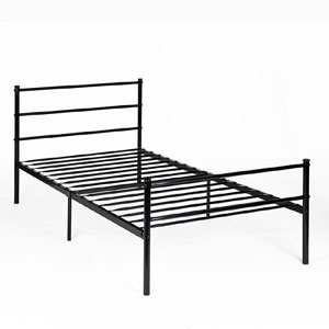 Metal Bed Frame With Headboard Weight Cap 350 lbs (AZFS)