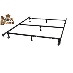 7-Leg Heavy Duty Adjustable Metal Queen Size Bed Frame B9003