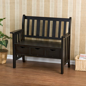 3-Drawer Black Country Bench BC3049 (SEIFS)