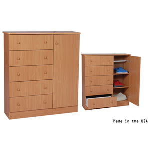 Chifforobe With 5-Drawers And 1 Door CF-_(WPFS95)