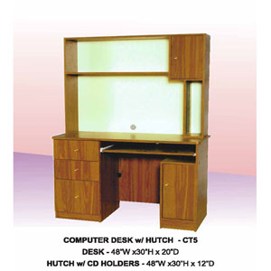 Custom Made Computer Desk With Hutch CT5(CT)