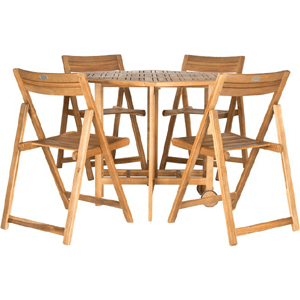 Solid Wood 5 Piece Folding Dining Set ATGR2630