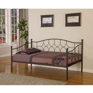 Pewter Finish Metal Twin Size Day Bed DB006(KBFS)