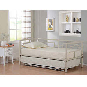 Cream White Metal Twin Size Miami Day Bed DB115(KBFS)