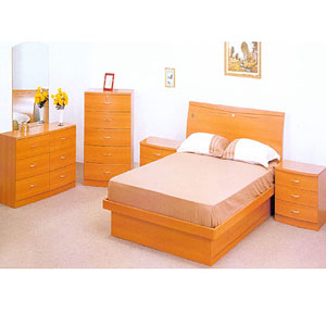 Light Cherry Bed Room Set ES5002Q/03/04/05/5026 (E&S)