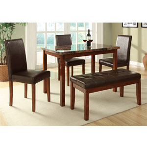 5-Pc Marble Top Dinette Set F2509 (PXFS150)