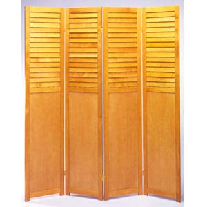 4-Panel Wooden Room Divider F3220K (PX)