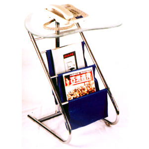 Glass Top  Telephone Table With Magazine Rack F5413 (TMC)
