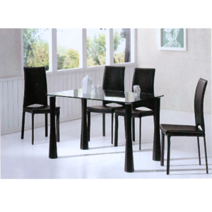 Black Glass Dinette Set F5464_ (TMC)