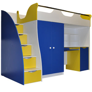 Custom Made Loft Bed With Stairs G-500 (VF)