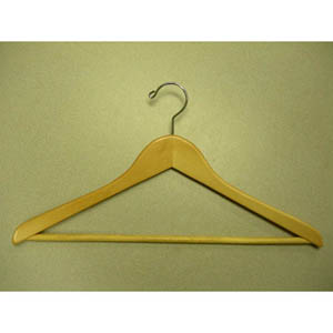 Gemini-concave suit hanger w/wooden bar GMA8808 (PMFS)