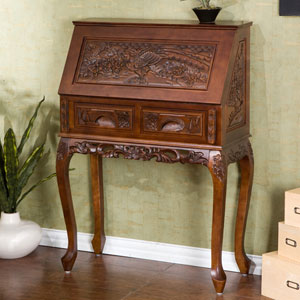 Carved Drop Front Desk HO2422 (SEIFS)