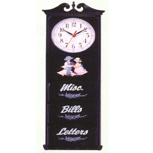 Letter Rack With Clock 1276 (PJ)