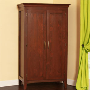 Solid Wood Wardrobe with 2-Panel Doors KG42W(GC)