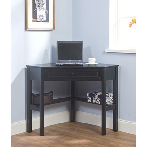 Black Solid Wood Corner Computer Desk 10850957(OFS103)