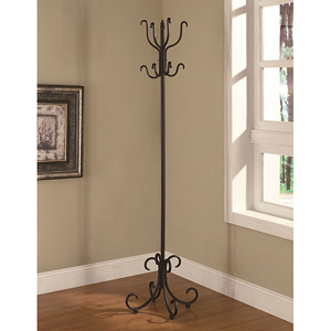 Black Finish Metal Coat Rack 13979401(OFS)