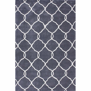 Handmade Luna Pino Moroccan Grey Trellis Rug 14121623(OFS180