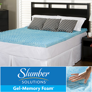 Slumber Solutions Gel Memory Foam Mattress Topper 14189758(O