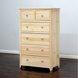 Solid Wood Little Neck 6 Drawer Chest HNEK1011(WFFS)