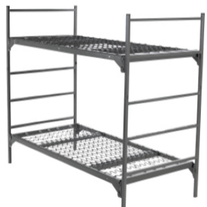 Military Style Metal Bunk Bed (400 Lbs Weight Capacity)