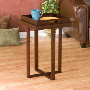 Espresso Square Butler Accent Table OC1092 (SEIFS)