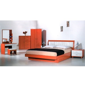 Bed With Drawers In Cherry/White P110 (PK)