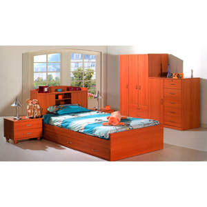 Bed With One Drawers In Cherry Finish P166 (PK)