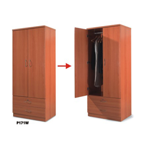 2 Drawer And 2 Doors Closet  B171W(PK)