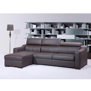 Ritz Sleeper Sectional Sofa Chocolate Brown 14464(JM)