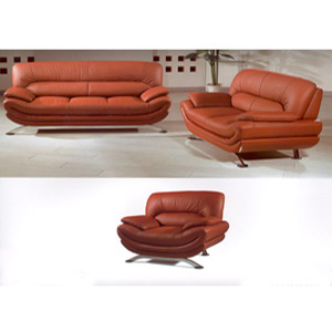 Leather Sofa Set In Brown S149-BR (PK)