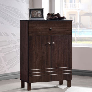 Wenge Shoe Cabinet With 2 Doors And 1 Drawer SC864598(OFS)