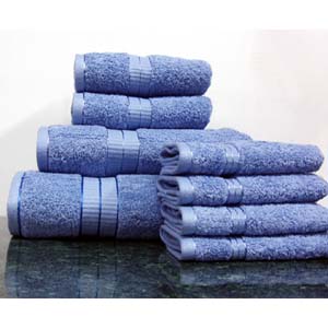 8PC. Set Sky-Blue Egyptian Cotton Towels ed8pc (RPT)