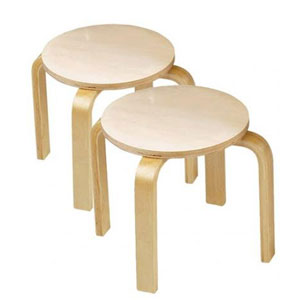 Solid Wood (Set Of Two) Sitting Stools ST5004(AZFS)