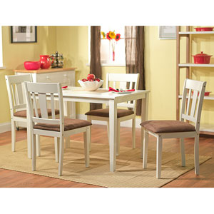 Stratton White 5-piece Dining Set 30015WHT(OFS)