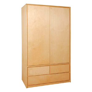 Art Deco Armoire w/ 3 Drawers & 2 Doors TZ35-B(GC)