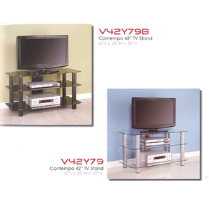 Contempo Glass 42 In. TV Stand V42Y79(WEFS)