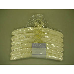 Ivory Virgo Padded Fabric Hanger w/o Pins VGP8861 (PM)