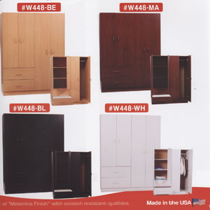 Wardrobe with 4 Doors and 2-Jumbo Drawers W448_(WPFS150)