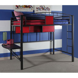 Garage Style Metal Loft Bed WM-14Y2003LB(WFS)