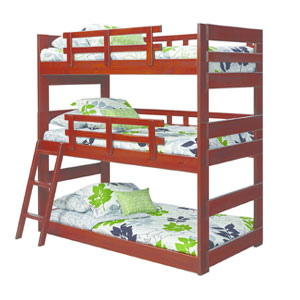 Solid Wood Triple Bunk Bed _2633(WCFS)