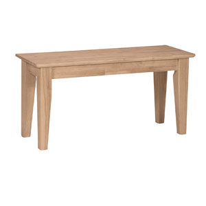 Unfinished Shaker Style Bench BE-39 (IC)